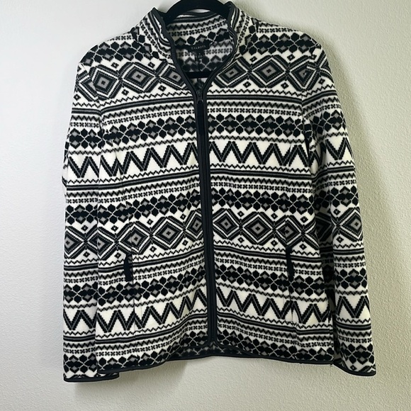 Talbots Geo Fair Isle Polar Fleece Jacket | Size Small | Excellent Condition - Picture 3 of 9